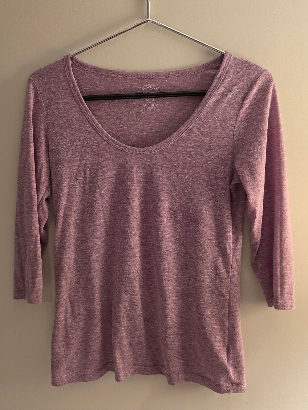 Old Navy Women's Scoop Neck Long Sleeve Top - Dusty Rose Size Medium
